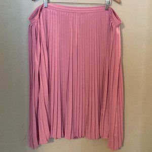 J Crew Pink Pleated Midi Skirt Size 22